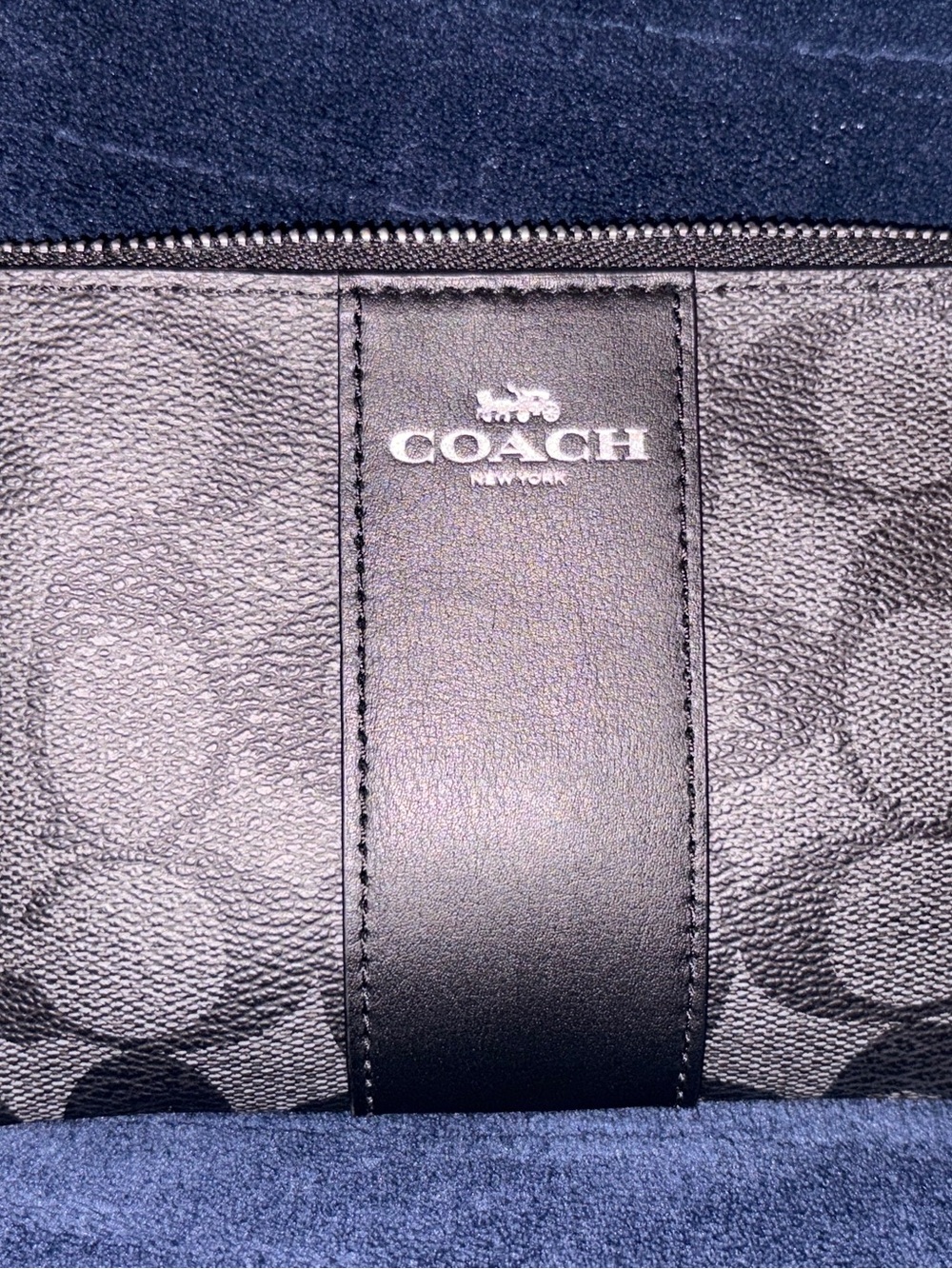 Coach Black Signature Canvas Wristlet